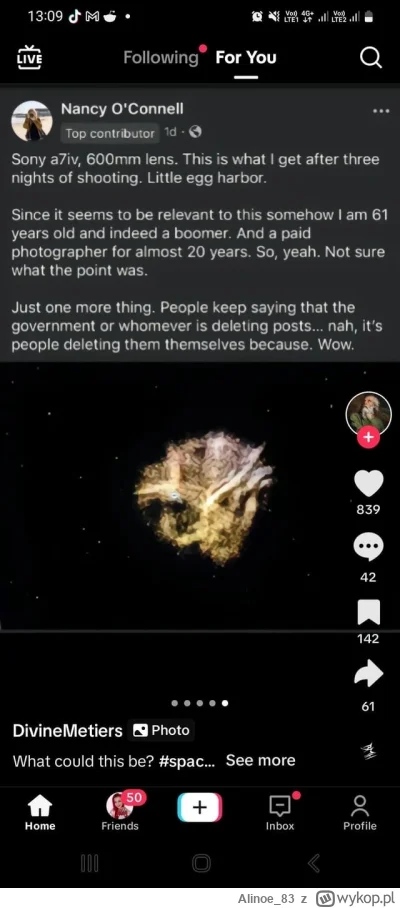 Alinoe_83 - #ufo #uap

Na Reddita zapodali najdokladniejsze zdjęcie plazmoida. Zrobił...