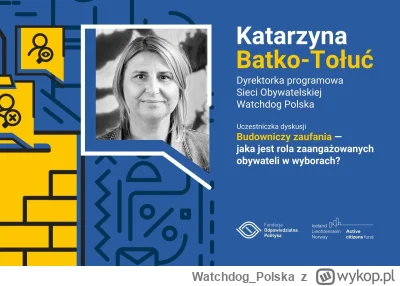 WatchdogPolska - Przypominamy, że już jutro Katarzyna Batko-Tołuć  - dyrektorka progr...