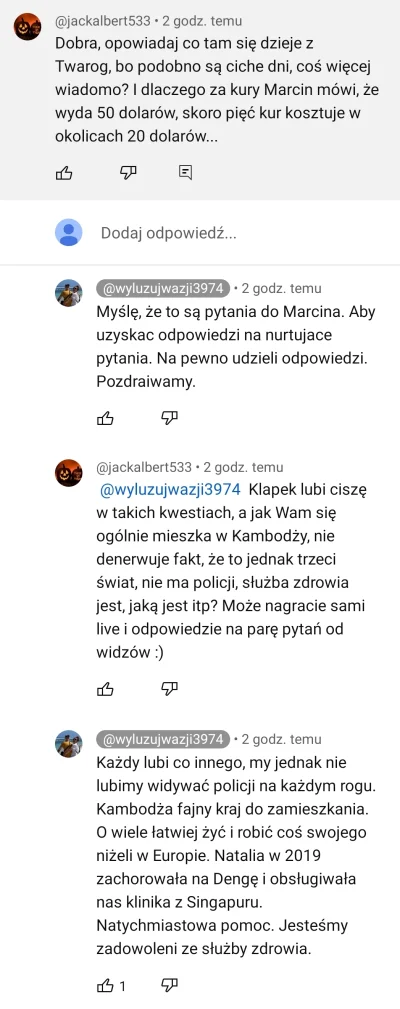 pelt - @darth_invader: z tego co widzę w komentarzach na kanale Kamerdynera to zawsze...