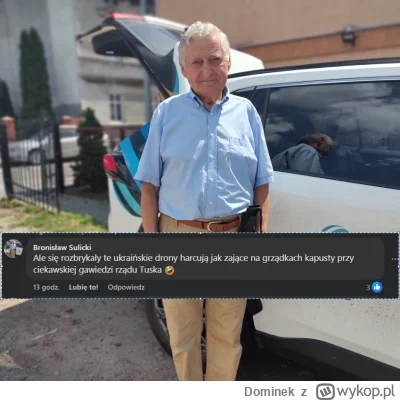 Dominek - Bronek stoi na baczność ku czci swojego wodza Władimira Putina.

#polskieon...