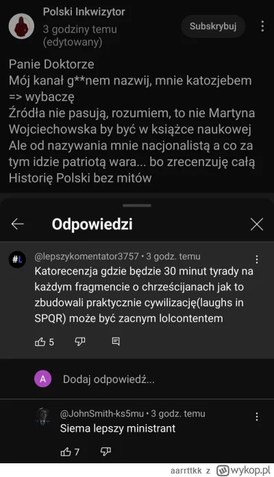 aarrttkk - Kolega ministrant albo jest naprawdę mega dobrym trollem, albo osiągnął do...