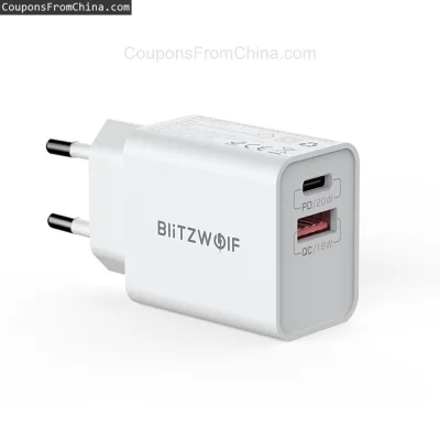 n____S - ❗ BlitzWolf BW-S20 20W 2-Port PD3.0 QC3.0 Wall Charger
〽️ Cena: 7.29 USD (do...
