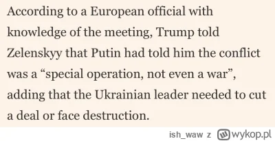 ish_waw - No więc dobry przyjaciel Putin wytłumaczył Trumpowi, że na Ukrainie to nie ...