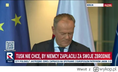 Wwolt - @Wwolt: Tusk mówi wyraźnie obok kanclerza że Polska w latach 50 nie miała nic...