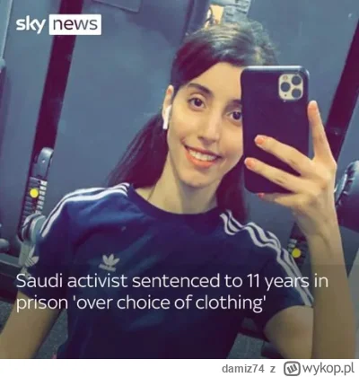 damiz74 - #bekazreligii 
11 lat więzienia za koszulkę sportową zamiast worka - Arabia...