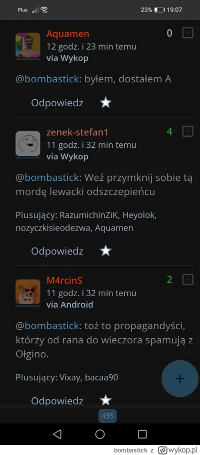 bombastick - >staram się trzymać zasad kultury jednak, niezależnie z kim rozmawiam. T...