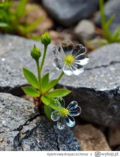 4pietrowydrapaczchmur - Kwiat szklany, parasolnik lub kwiat szkieletowy (Diphylleia g...