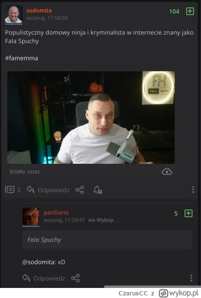 CzarusCC - @LewackiKrul: pan @sodomita