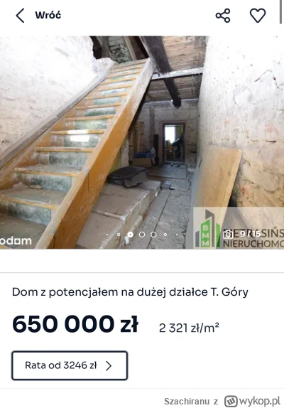 Szachiranu - #nieruchomosci Dom z potencjałem do wyburzenia chyba (╯︵╰,)