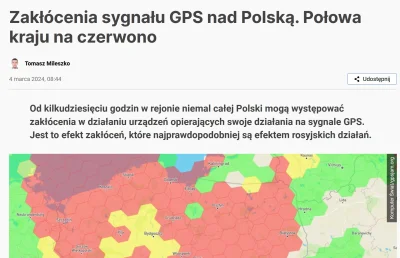 ntdc - >Jesteś słabo wyedukowanym ruskim trollem? sygnał Gps który pochodzi z satelit...