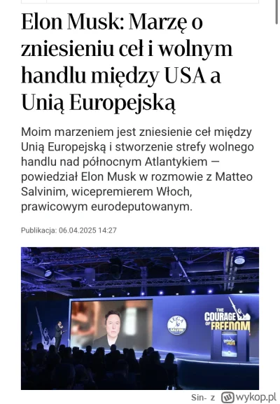 Sin- - Chłop się chyba przestraszył. Mam nadzieję, że Europa dowali Tesli.

#polityka...