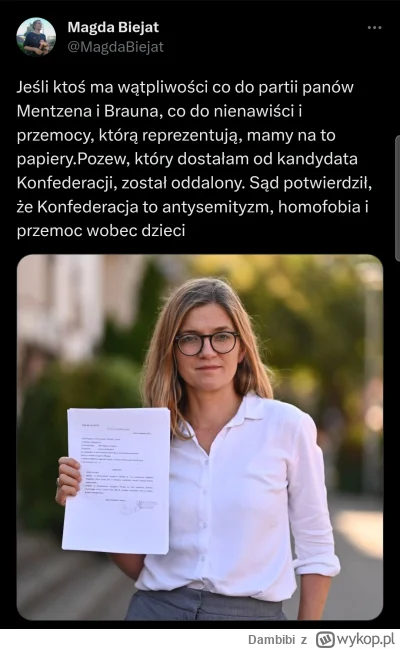 Dambibi - Grzegorz Płaczek , antyszczepionkowy szur z #konfederacja pozwał Magdę Biej...