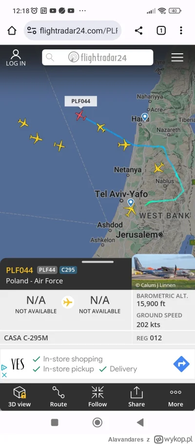 Alavandares - Odlatuje ( ͡° ͜ʖ ͡°) #flightradar #izrael #wojna