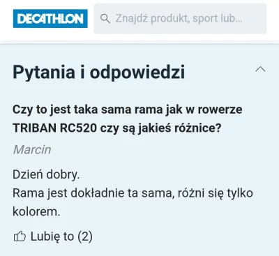 Paczekwmasle - @ewk932: @plokijuhyrdeswa padło pytanie o ramę i niby ta sama co w wer...