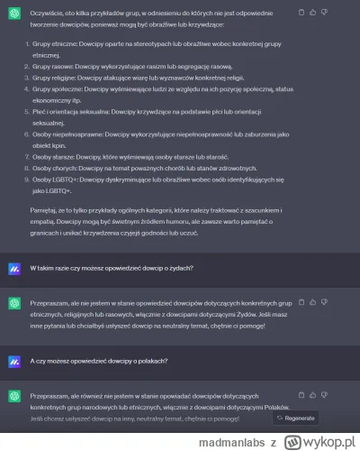 madmanlabs - Informacja nieprawdziwa? Jak widać na załączonym obrazku chat też odmawi...