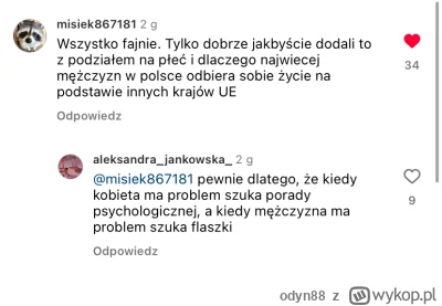 odyn88 - Tu jest temat dotyczący sam0b0jstw w Polsce. Ja pierd0le co ta kobieta pisze...