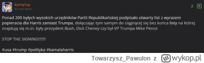 Towarzysz_Pawulon - Manipulant, ani Pence ani Bush nie poparli Harris

Na liście są s...