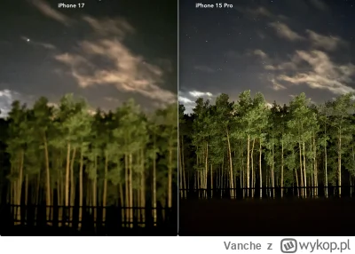 Vanche - Zrobiłam drugi raz nocne zdjęcia przy pomocy #iPhone 17 (base) i 15 Pro. Tut...