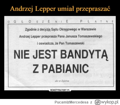 PucamIzMercedesa - @Trombe: Albo można zrobić tak jak śp. Andrzej Lepper. (⌐ ͡■ ͜ʖ ͡■...