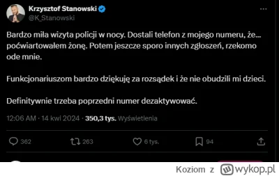 Koziom - Jak zakolaka nie lubię tak gardzę debilami, którzy wydzwaniają na policję i ...