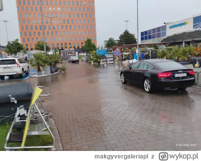 makgyvergaleriapl - Dziś tak lało, że prawie zalało budowlany