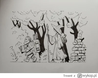 Treant - #inktober #inktober2024 #rysujzwykopem no elo następny dzień z tuszem