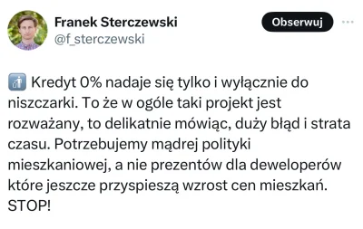 wizytaKomornika - Chyba pierwszy poseł KO, który otwarcie sprzeciwia się kredytowi 0%...