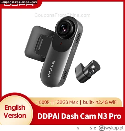 n____S - ❗ DDPAI Mola N3 Pro Dash Cam
〽️ Cena: 53.24 USD (dotąd najniższa w historii:...