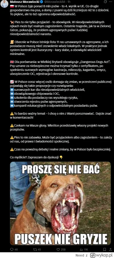 Need - #psiarze 

co wyście zrobili, już nawet Morawiecki te memy wrzuca xD