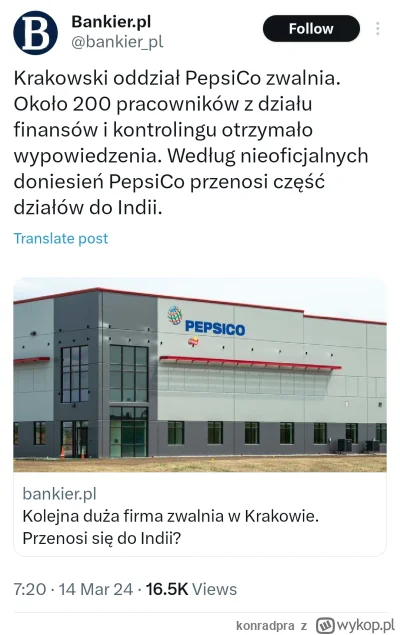 konradpra - #rynekpracy #ekonomia #korporacje #praca
Powoli dopada Polskę choroba jak...