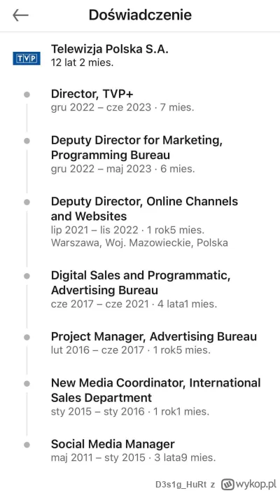 D3s1gHuRt - @D3s1gHuRt: jej LinkedIn który już ukryła