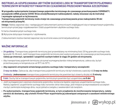 jinnoman - Szczepionki Pfizer były/są? transportowane w specjalnych pojemnikach z suc...