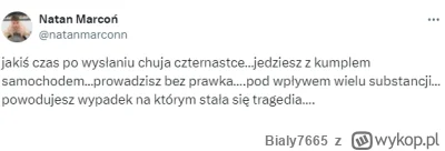 Bialy7665 - Pies w końcu sypie?
Utrata prawka? Kurator? Zawiasy?
Kolejny wypadek pod ...