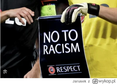 Jarusek - Sędzia pracujący dla organizacji UEFA, której hasłem jest "NO TO RACISM" id...