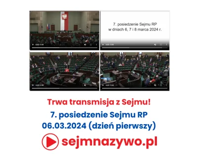 sejmnazywo-pl - Trwa transmisja obrad Sejmu RP na żywo

7. posiedzenie Sejmu RP / 06....