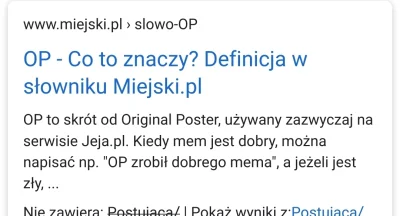 Nieszkodnik - >co to jest OPa?

@Aleale2: Osoba Postująca/autor wpisu :-)