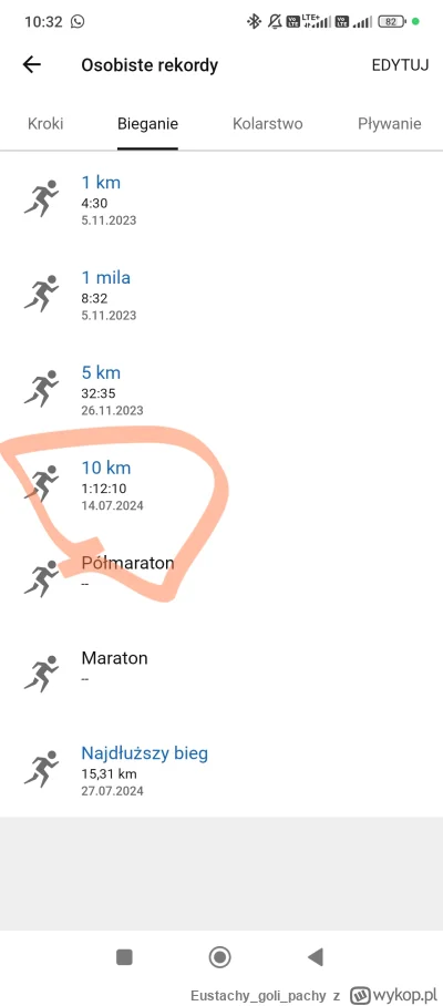 Eustachygolipachy - Czemu Garmin mi zastąpił mój najlepszy czas (personal jest), gors...