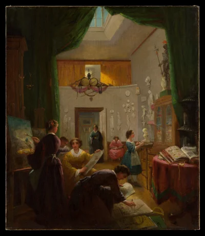 Loskamilos1 - Studentki sztuki, Louis Lang, obraz został wykonany w roku 1871.

#necr...