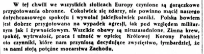 czlowiekzlisciemnaglowie - Fragment gazety z ostatniego tygodnia sierpnia 1939. Dzisi...