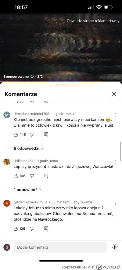 ReprezentujeJP - Jeśli myślicie, że dotrzecie do pustych łbów wyborców prawicy w Pols...