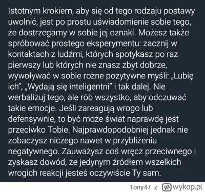 Tony47 - >Albo jak nie potrafię rozmawiać ludźmi i mnie nienawidzą, to powodem jest t...