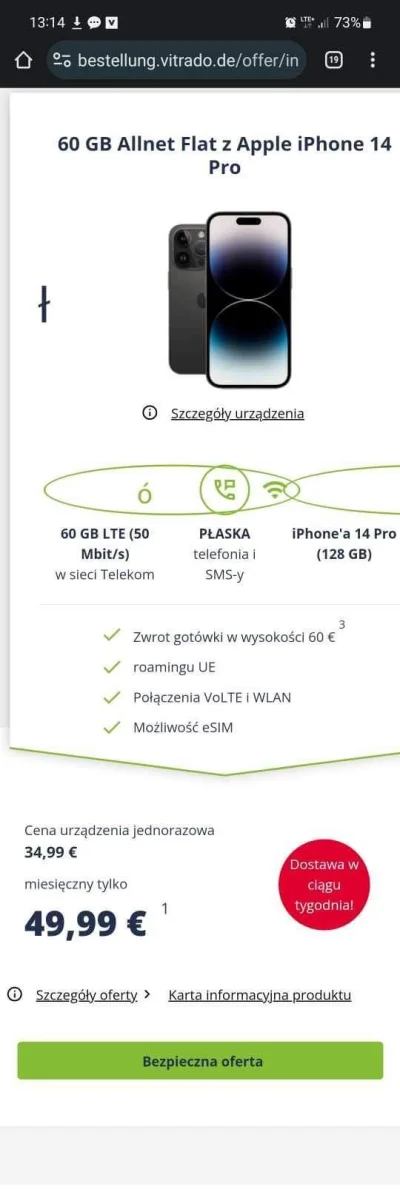 teslamodels - Patrzcie jak nas telekomy ruchaja na hajs xD
Niemiec płacąc 34 euro i m...