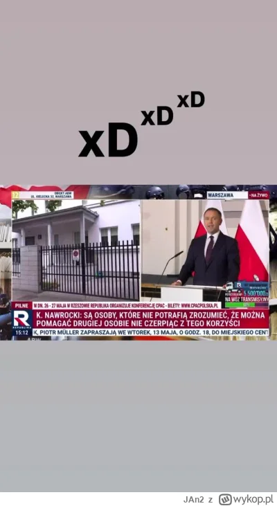 JAn2 - Nawrocki postanowił wygłosić oświadczenie, e którym informuje że oddaje mieszk...