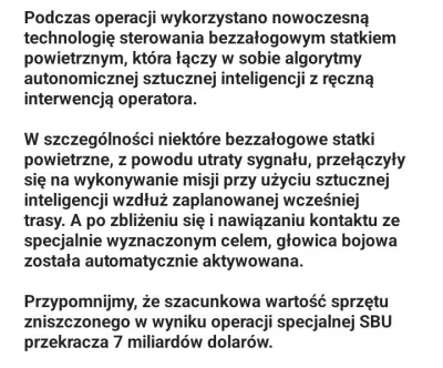Mikuuuus - @BenAli: W operacji "pajęczyna" brały udział drony z AI. To była jedna z n...