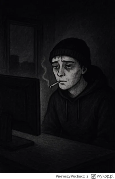 PierwszyPuchacz - Nocą migoczą tylko zimne monitory,
papieros gaśnie szybciej niż mar...