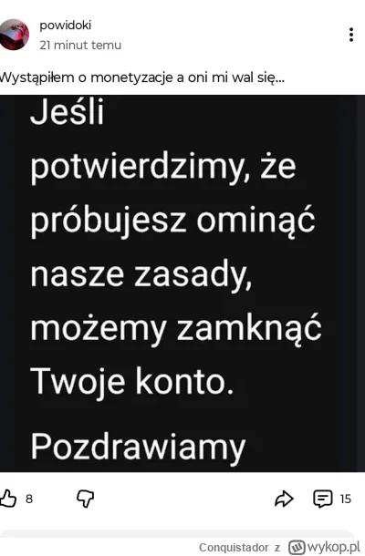 Conquistador - #kononowicz You Tube tnie koszta. Pasożyta nie będzie utrzymywać #pato...