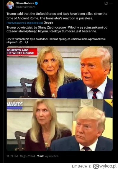 EmDeCe - #trump #usa #polityka #wlochy

Kiedy myślałeś, że pomarańczowy niczym już ci...