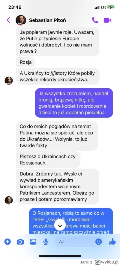 Jariii - Jacy rusofile, co ty gadasz banderowcu? Oni chcą tylko pokoju, niskich podat...