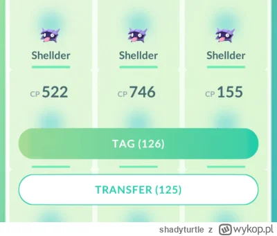 shadyturtle - #pokemongo pogoda słaba, ale ~130 shellderów x 3000  stardusta to sowic...