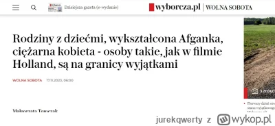jurekqwerty - Wyborcza opublikowała tekst, w którym dziennikarka podważa i krytykuje ...